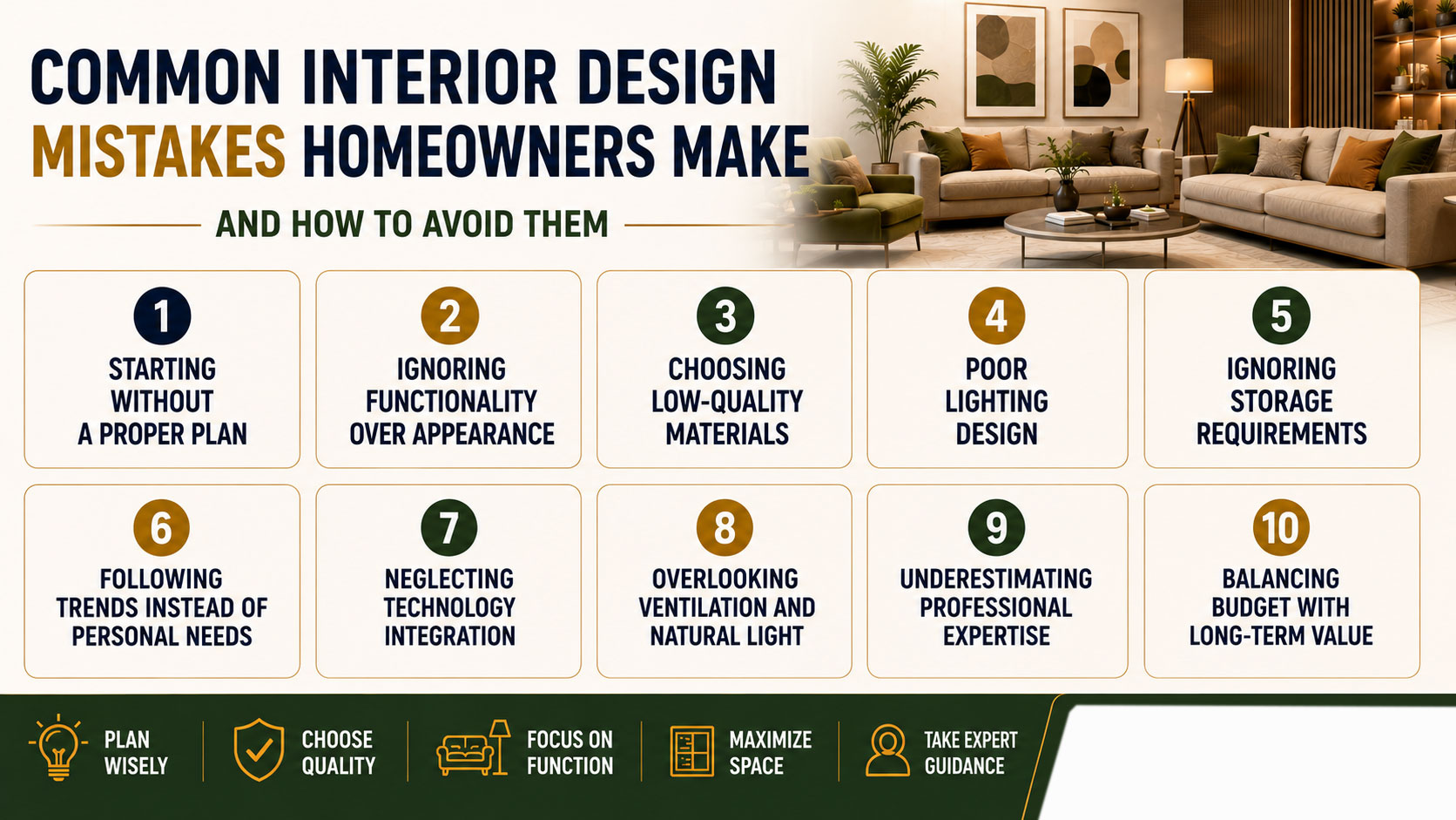 Common Interior Design Mistakes Homeowners Make